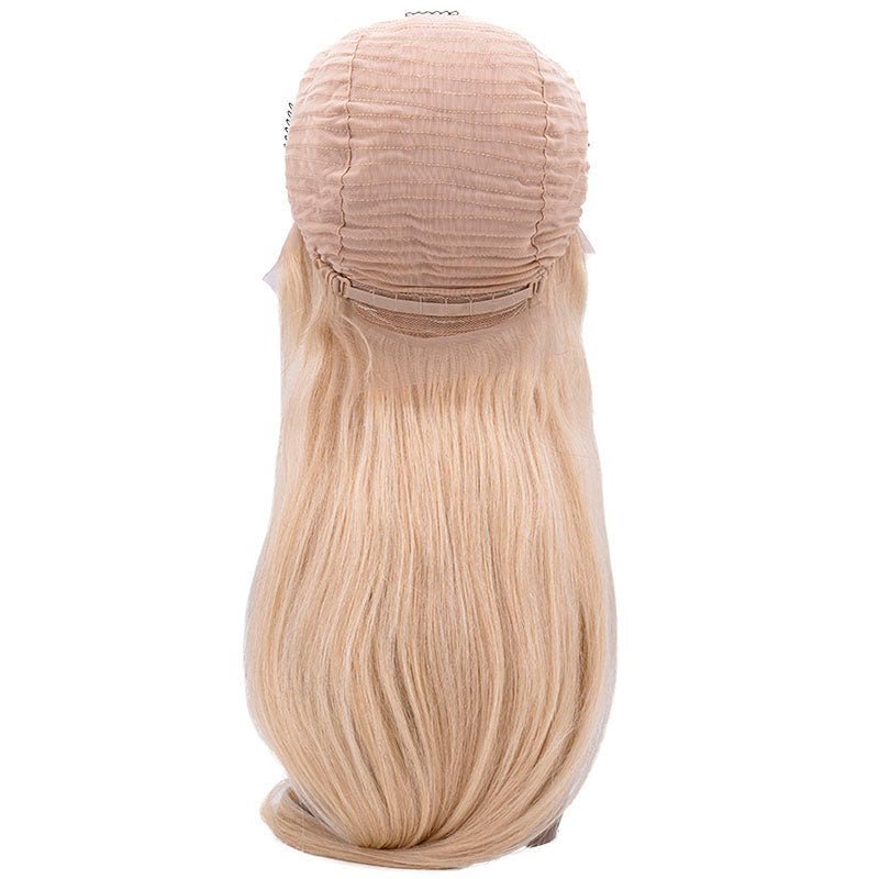 Brazilian Blonde Straight 13x4 Transparent Lace Front Wig - The Platinum Extensions