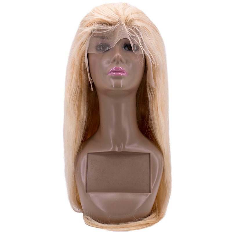 Brazilian Blonde Straight 13x4 Transparent Lace Front Wig - The Platinum Extensions
