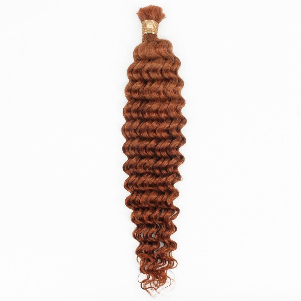 Brazilian Copper Deep Wave Bulk Human Braiding Hair - The Platinum Extensions