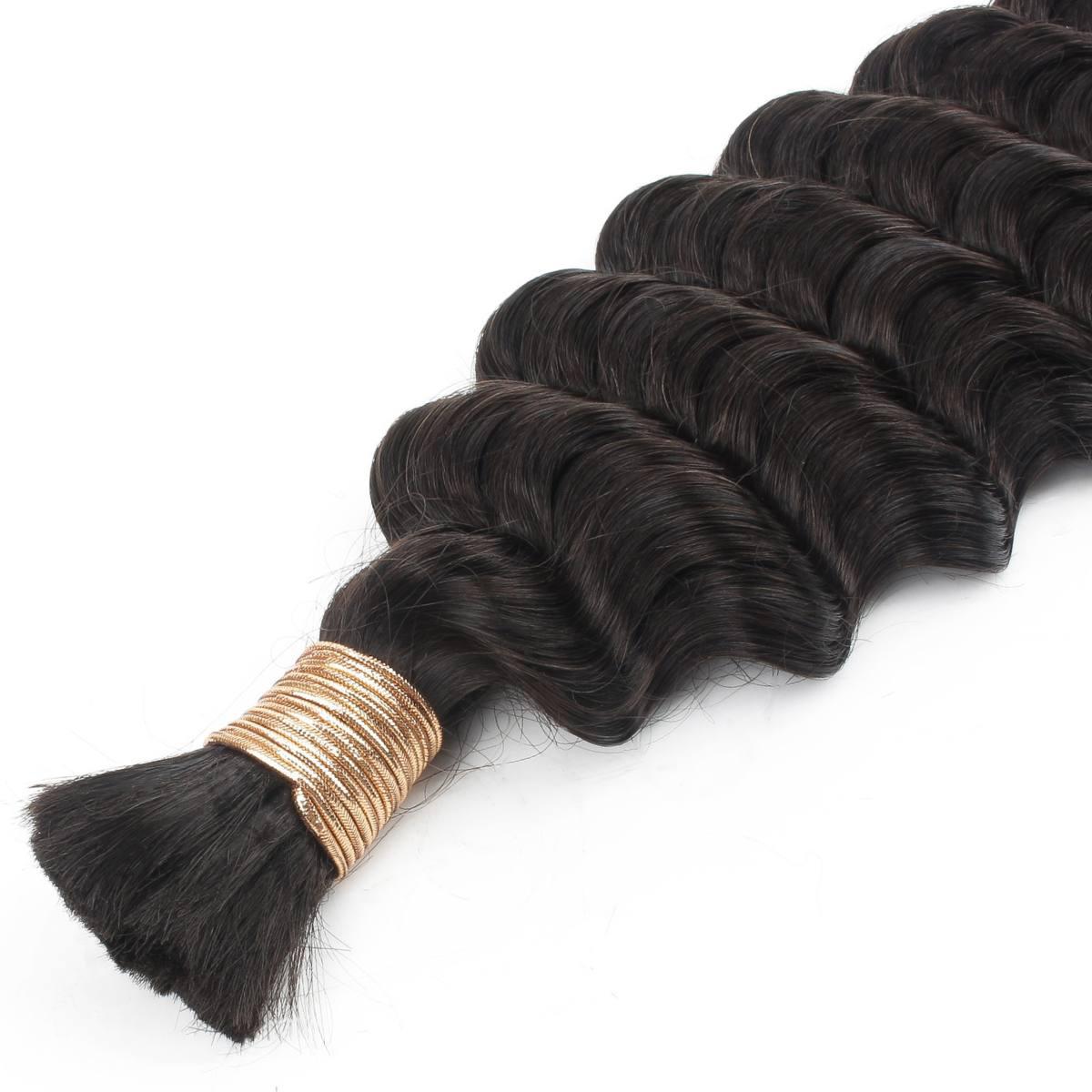 Deep Wave Bulk Human Hair Extensions - The Platinum Extensions