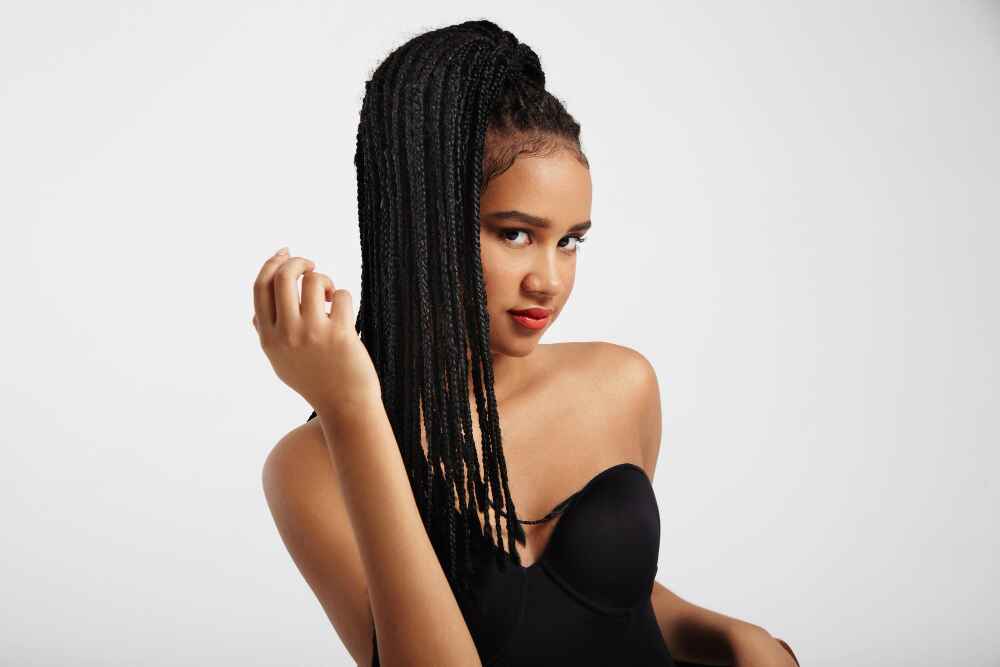 Bulk human hair for braiding in natural texture