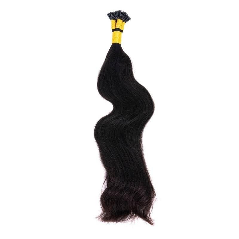 Indian Wavy Natural Black I-Tip - The Platinum Extensions