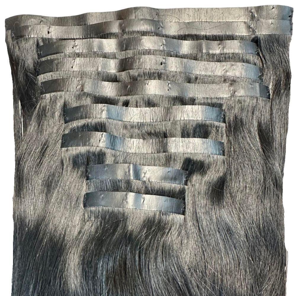 Jet Black Seamless Clip-In - The Platinum Extensions