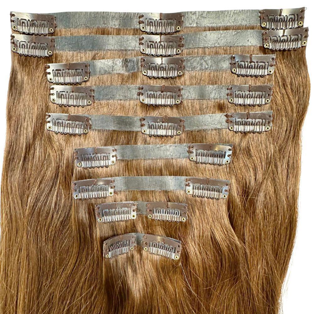 Medium Brown Seamless Clip-In - The Platinum Extensions