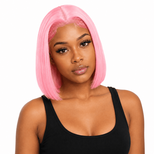 Cotton Candy 13x4 Transparent Lace Front Bob Wig
