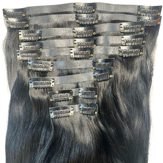 Jet Black Seamless Clip - In - The Platinum Extensions