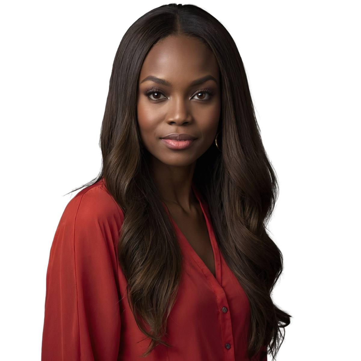 Professional hairstylist installing sew-in hair extensions